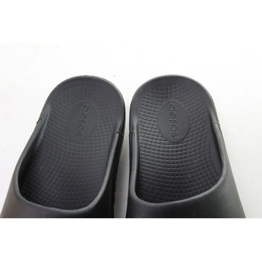 Oofos OOAHH Sandals Unisex Recovery Slide Shoes Black Unisex Women's Sz 9 - Picture 4 of 12